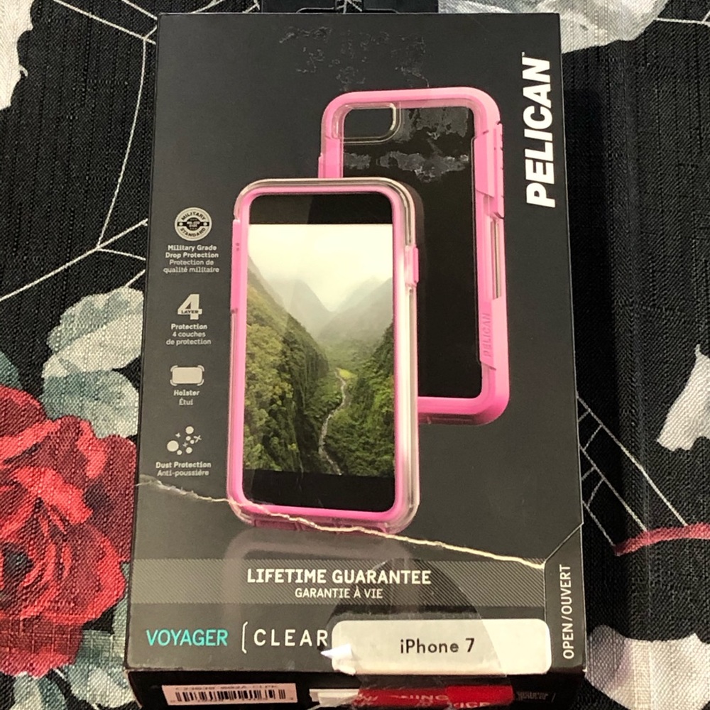 NEW PELICAN PINK VOYAGER W/CLIP IPHONE 6 7 8 CASE